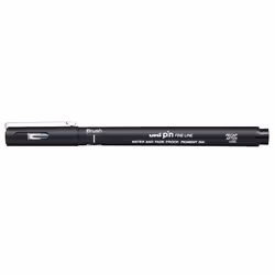Uni-Ball PIN Brush, Noir, Noir, Plastique, Rond, Black, Plastique