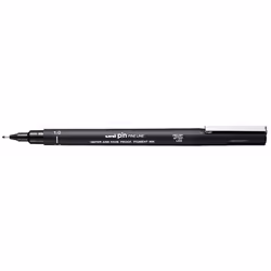 Uni-Ball PIN 1.0, Noir, Noir, Plastique, Rond, Black, Plastique