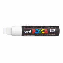 POSCA uni PC-17K, 1 pièce(s), Blanc, Pointe biseautée, Noir, Blanc, 1,5 cm, Encre à base d'eau