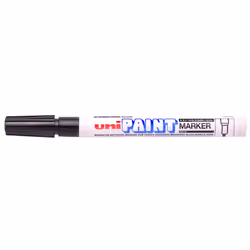 Uni-Ball PX-21, Noir, Blanc, 1 couleurs, Pointe fine, Rond, Tissu, Verre, Métal, Papier, Plastique, pierre, Bois