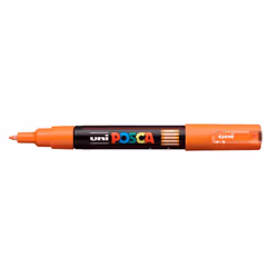POSCA PC-1MC Orange, Orange, Multicolore, 1 couleurs, Extra-fin, Encre à base d'eau, Pointe ogive
