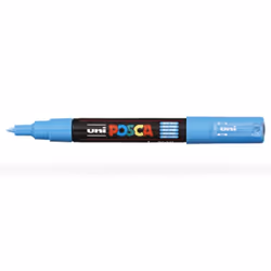 POSCA PC1MC BC, 1 pièce(s), Bleu clair, Pointe fine, Noir, Rond, 0,7 mm