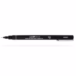 Uni-Ball 03200 N, 1 pièce(s), Noir, Pointe fine, Noir, Rond, 0,3 mm