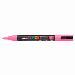 Uni-Ball pc-3m, Rose, Rose, Fin, Pointe fine, Plastique