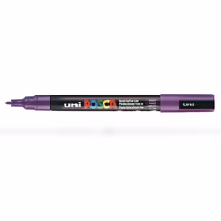 POSCA PC3M VT, 1 pièce(s), Violet, Pointe fine, Noir, Rond, 0,9 mm