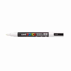 POSCA PC-3M, Blanc, Multicolore, 1 couleurs, Fin, Rond, 0,9 mm