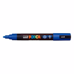 Uni-Ball POSCA PC-5M, 1 pièce(s), Bleu, Pointe ogive, Noir, Gris, Rond, 1,8 mm