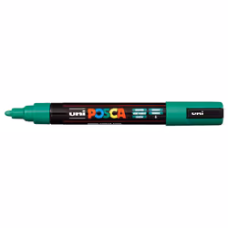 POSCA PC-5M Vert, Vert, Multicolore, 1 couleurs, Moyen, Encre à base d'eau, Pointe ogive