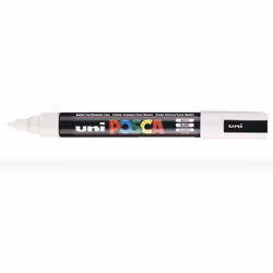 POSCA PC5M BL, 1 pièce(s), Blanc, Pointe fine, Noir, Rond, 1,8 mm