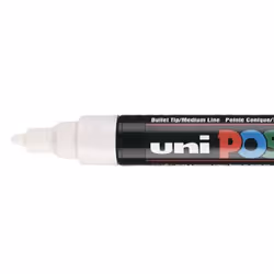 POSCA PC5M BL marqueur 1 pièce(s) Pointe fine Blanc