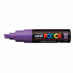 POSCA PC-8K Violet, Violet, Multicolore, 1 couleurs, Encre à base d'eau, Pointe biseautée, Rond
