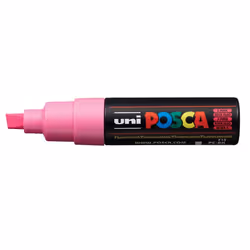 POSCA PC-8K Rose Fluo, Rose, Multicolore, Fluorescent Pink, 1 couleurs, Encre à base d'eau, Pointe biseautée