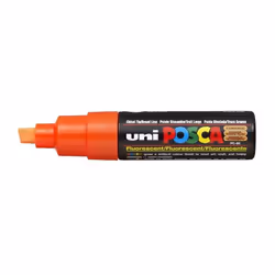 POSCA uni PC-8K, 1 pièce(s), Orange, Pointe biseautée, Noir, Orange, 8 mm, Encre à base d'eau