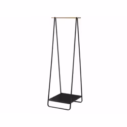 Yamazaki - Portant en métal et bois - H140 cm - Noir