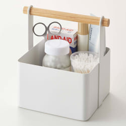Yamazaki 2313 Compartiment de rangement Carré Acier, Bois Blanc, Bois