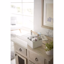 Yamazaki 2313 Compartiment de rangement Carré Acier, Bois Blanc, Bois
