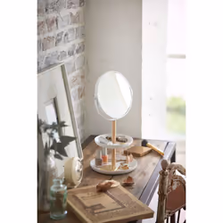 Yamazaki Tosca miroir de maquillage Autonome Rond Blanc