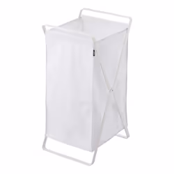 Yamazaki - Panier à Linge Pliable Blanc - H64 cm - Blanc