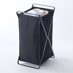 Yamazaki Tower, 45 L, Rectangulaire, Polyester, Polypropylène (PP), Acier, Noir, 360 mm, 300 mm