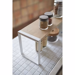 Yamazaki Tosca Étagère Autonome Acier, Bois Blanc, Bois