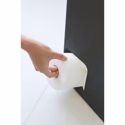 Yamazaki Toilettenpapierständer gross TOWER Noir Acier inoxydable Rangement de salle de bain