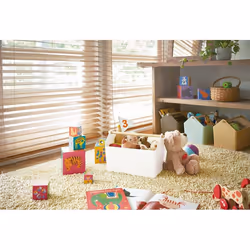 Yamazaki Favori Boîte de rangement Rectangulaire Polypropylène (PP), Bois Blanc
