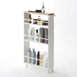 Yamazaki 3627 étagère et rangement pour salle de bain Blanc Acier, Bois