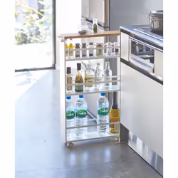Yamazaki 3627 étagère et rangement pour salle de bain Blanc Acier, Bois