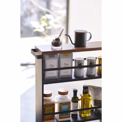 Yamazaki 3628 étagère et rangement pour salle de bain Noir Acier, Bois - Vue supplémentaire 5