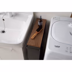 Yamazaki 3628 étagère et rangement pour salle de bain Noir Acier, Bois - Vue supplémentaire 7