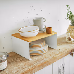 Yamazaki 3923 Étagère Autonome Acier, Bois Blanc, Bois