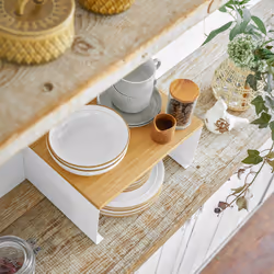 Yamazaki 3923 Étagère Autonome Acier, Bois Blanc, Bois - Vue supplémentaire 4