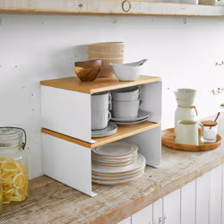 Yamazaki 3923 Étagère Autonome Acier, Bois Blanc, Bois - Vue supplémentaire 6