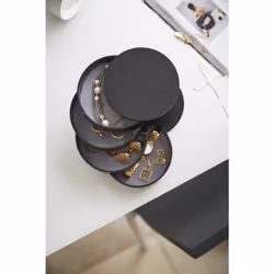 Yamazaki 4069 coffret à bijoux, pochette et boîte de rangement Feutrine, Résine - Vue supplémentaire 5