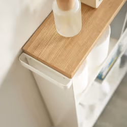 Yamazaki 4306 étagère et rangement pour salle de bain Blanc Acier, Bois - Vue supplémentaire 5