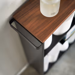 Yamazaki 4307 étagère et rangement pour salle de bain Noir Acier, Bois - Vue supplémentaire 5