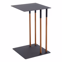 Yamazaki 4804, Bout de canapé, Forme carrée, 4 pieds, Noir