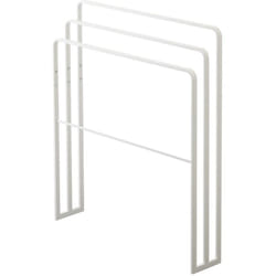 Yamazaki - Porte serviettes à 4 barres - L70 cm - Blanc