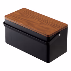 Yamazaki 5061, Boîte de rangement, Noir, Bois, Rectangulaire, ABS, Coton, Polyester, Acier, Bois, Monochromatique, Intérieure ...