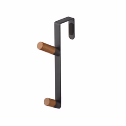 Yamazaki Türhänger Tosca schwarz, Intérieure, Patère, Noir, Bois, Acier, Bois, Rectangle, 98 mm