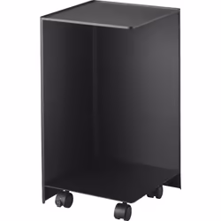 Yamazaki - Porte-papier toilette avec roulettes H43 cm - TOWER - Noir
