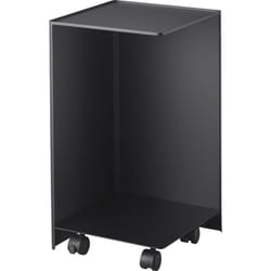 Yamazaki - Porte-papier toilette avec roulettes H43 cm - TOWER - Noir