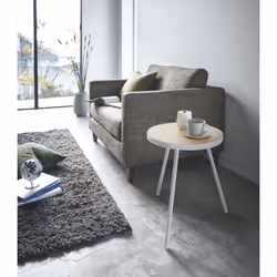 Yamazaki 5558 Table emboîtée Forme arrondie 3 pieds