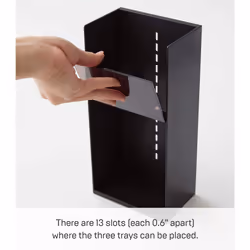 Yamazaki - Tour de rangement maquillage - H25 cm - Noir