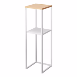Yamazaki 5983, 2 étagères, Bois, Acier, Marron, Blanc, 5 kg, 250 mm
