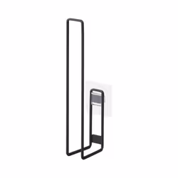 Yamazaki - Porte papier toilettes avec ventouse - H25 cm - Noir