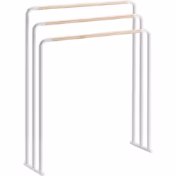 Yamazaki - Porte serviettes en métal 3 barres - Blanc