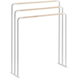 Yamazaki - Porte serviettes en métal 3 barres - Blanc
