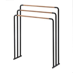 Yamazaki - Porte serviettes en métal 3 barres - Noir mat