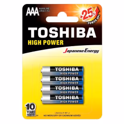 Toshiba LR03GCP BP-4, Batterie à usage unique, AAA, Alcaline, 1,5 V, Haut, Multicolore